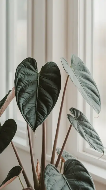 Entire Alocasia Dragon Scale in Indoor Setting