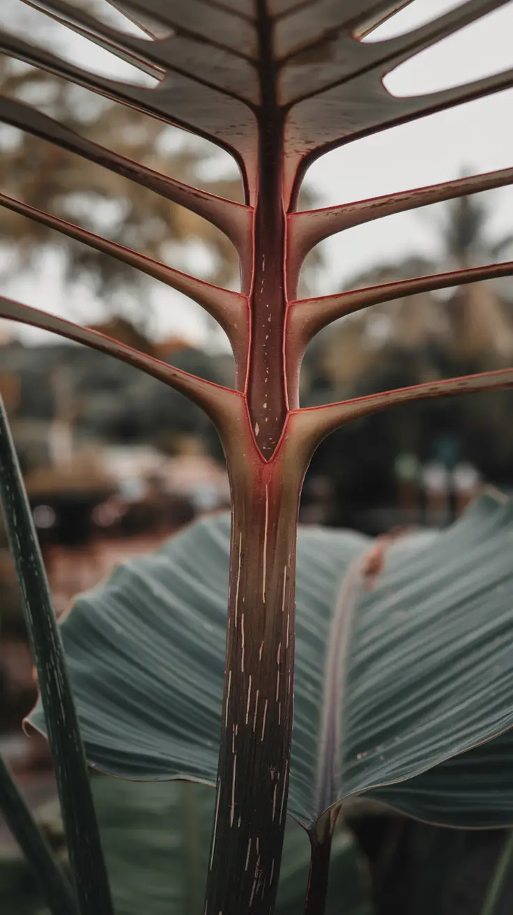 Close-Up of Leaf Texture of Plant