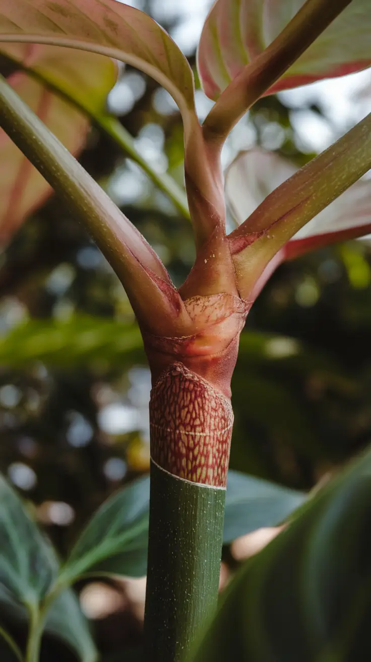 Close-Up of Stem of Philodendron Martianum