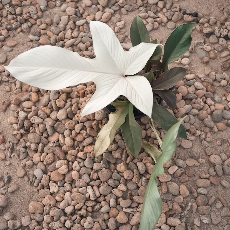 Detailed View of Plant with white color leaf